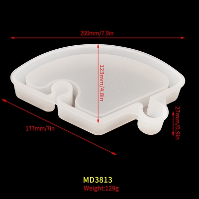 Crystal Drop Adhesive Epoxy Coaster Round Coaster Box Storage Box Silicone Mold Homemade Cup Mat Resin Mold