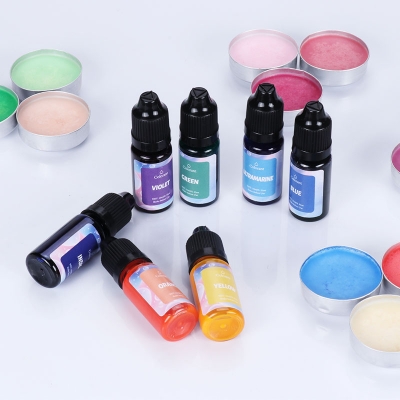  18Colors 10Ml Unscented Solid Candle Dye High Enriched Liquid Pigment For Diy Soap Candles And Silicone Glue