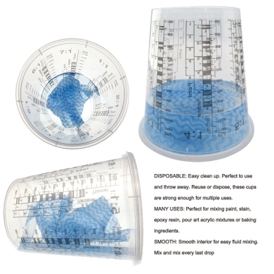 2250ML/1370ML Paint Mixing Cup Furniture Plastic Measuring Cup Disposable Paint Mixing Measuring Cup Scale Cup